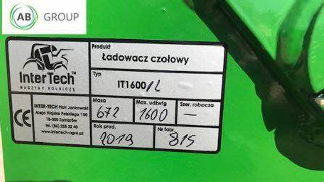 Inter-Tech Ładowacz czołowy IT1600/L - Carregador frontal para o trator: foto 5 Inter-Tech Ładowacz czołowy IT1600/L - Carregador frontal para o trator: foto 5