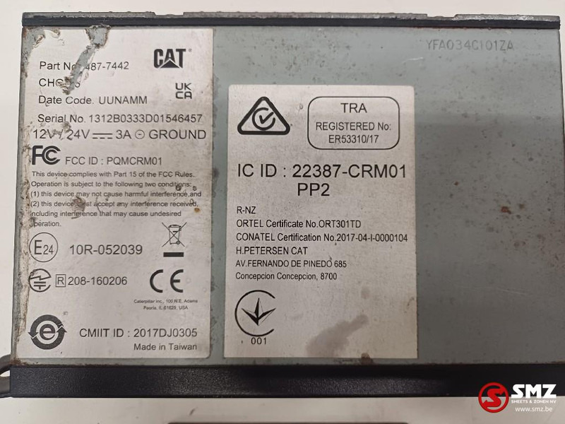 Caterpillar Radio Caterpillar - Sistema elétrico por Equipamento de movimentação: foto 3 Caterpillar Radio Caterpillar - Sistema elétrico por Equipamento de movimentação: foto 3