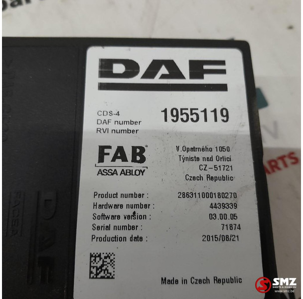 DAF Occ ECU CDS4 regeleenheid DAF - Centralina electrónica por Camião: foto 5 DAF Occ ECU CDS4 regeleenheid DAF - Centralina electrónica por Camião: foto 5
