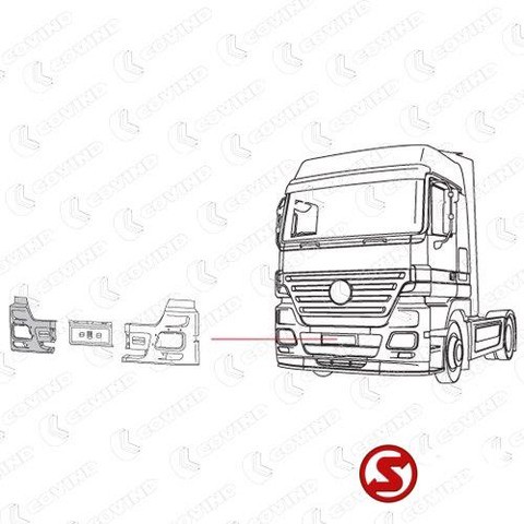 Mercedes-Benz Bumper actros 2 - 3 mega rechts - Para-choque por Camião: foto 2 Mercedes-Benz Bumper actros 2 - 3 mega rechts - Para-choque por Camião: foto 2