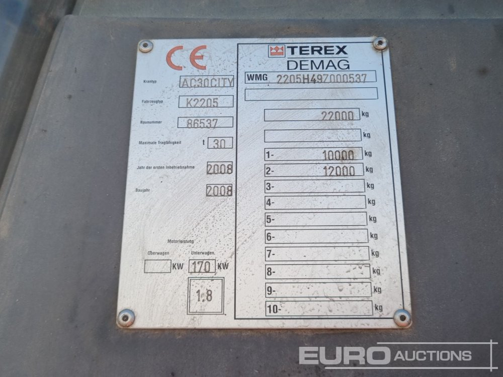 2008 Terex Demag AC30 CITY - Grua móvel: foto 1 2008 Terex Demag AC30 CITY - Grua móvel: foto 1