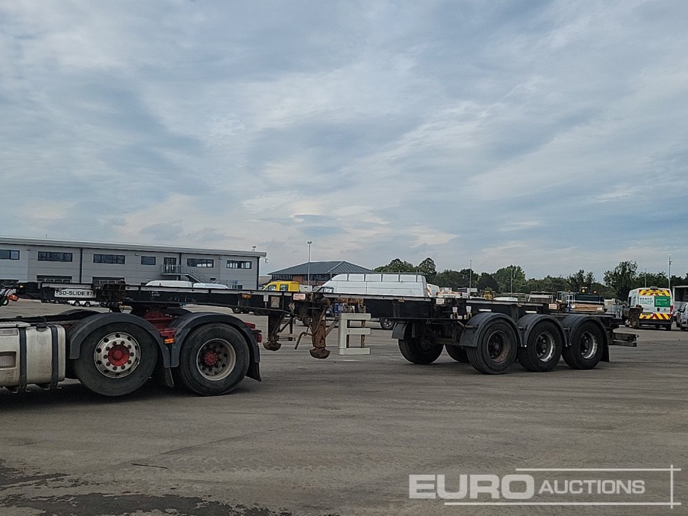 2013 Cartwright Tri Axle Skeleton Trailer, Twist & Lock - Semi-reboque plataforma/ Caixa aberta: foto 1 2013 Cartwright Tri Axle Skeleton Trailer, Twist & Lock - Semi-reboque plataforma/ Caixa aberta: foto 1