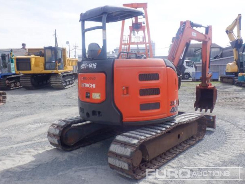 2013 Hitachi ZX40U-5A Rubber Block Pads, Blade, Offset, Bucket - Mini escavadeira: foto 2 2013 Hitachi ZX40U-5A Rubber Block Pads, Blade, Offset, Bucket - Mini escavadeira: foto 2