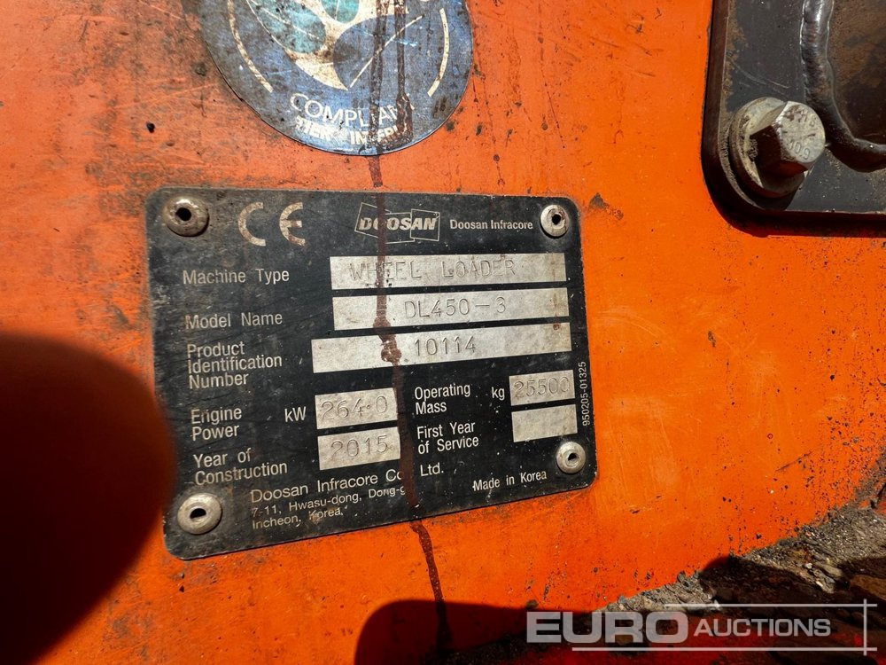 2015 Doosan DL450-3 - Pá carregadora de rodas: foto 5 2015 Doosan DL450-3 - Pá carregadora de rodas: foto 5
