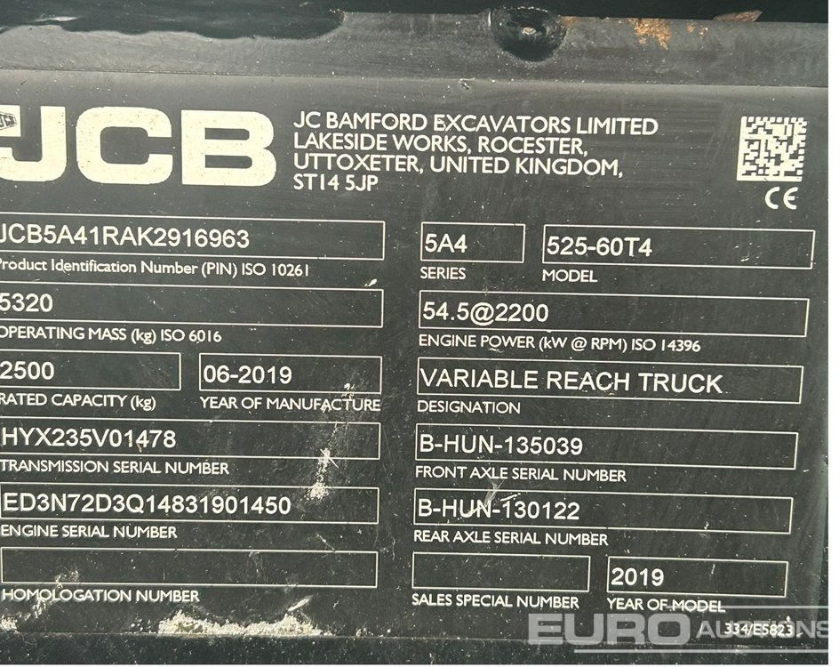2018 JCB 525-60 Hi Viz - Empilhador telescópico: foto 2 2018 JCB 525-60 Hi Viz - Empilhador telescópico: foto 2