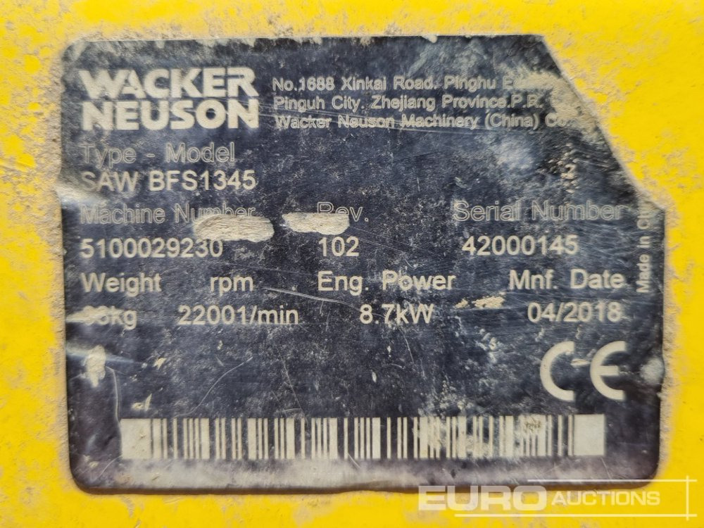 Máquina de asfalto 2018 Wacker Neuson BFS 1345: foto 23