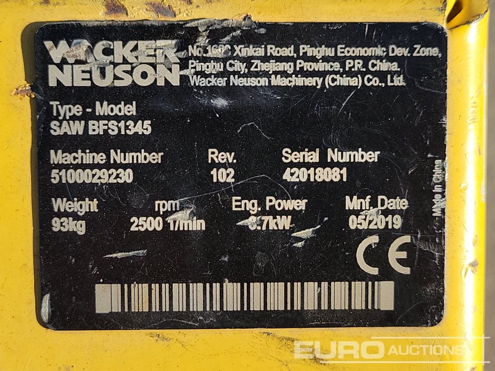 Máquina de asfalto 2019 Wacker Neuson BFS1345: foto 19