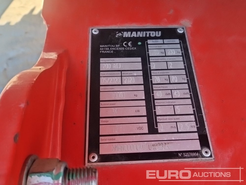 Plataforma aérea 2020 Manitou 200ATJ: foto 41