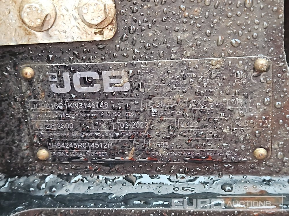 Mini escavadeira 2022 JCB 16C-1 T3: foto 43