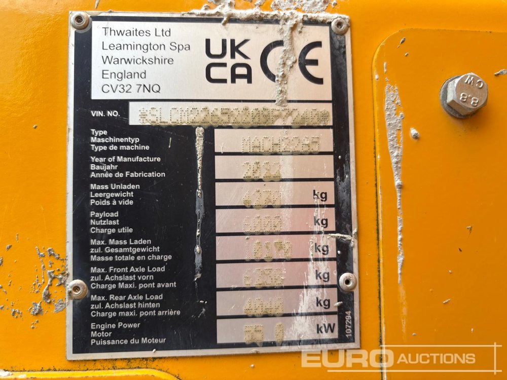 2022 Thwaites 6 Ton Dumper, Forward Facing Camera, Roll Bar - Tombador: foto 5 2022 Thwaites 6 Ton Dumper, Forward Facing Camera, Roll Bar - Tombador: foto 5