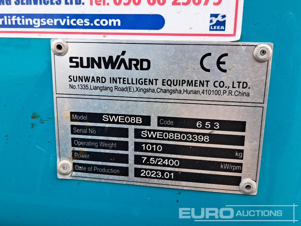 Mini escavadeira 2023 Sunward SWE08B: foto 41