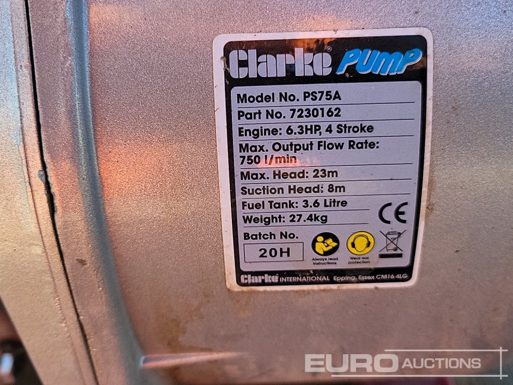 Bomba de água Clarke Petrol 3" Water Pump (2 of): foto 14