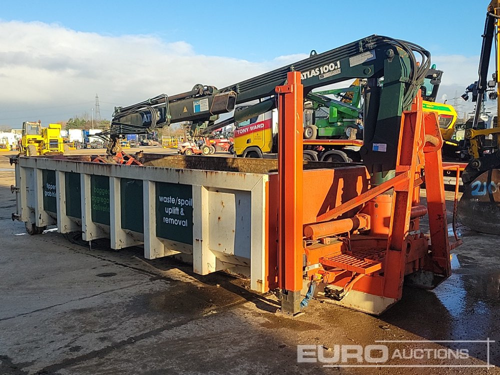 Roro Skip Body, Atlas 100.1 Crane, Clamshell Bucket - Contentor ampliroll: foto 3 Roro Skip Body, Atlas 100.1 Crane, Clamshell Bucket - Contentor ampliroll: foto 3