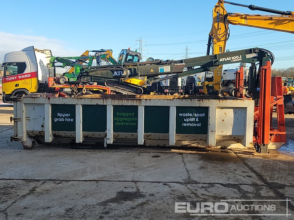 Roro Skip Body, Atlas 100.1 Crane, Clamshell Bucket - Contentor ampliroll: foto 2 Roro Skip Body, Atlas 100.1 Crane, Clamshell Bucket - Contentor ampliroll: foto 2