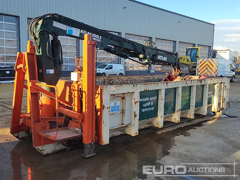 Roro Skip Body, Atlas 100.1 Crane, Clamshell Bucket - Contentor ampliroll: foto 5 Roro Skip Body, Atlas 100.1 Crane, Clamshell Bucket - Contentor ampliroll: foto 5