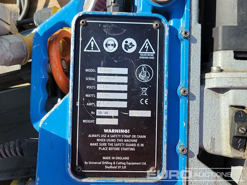 Equipamento de construção Unibor 110 Vot Mag Drill, Alfra Rotabest 110 Volt Mag Drill, 110 Volt Paddle Mixer (3 of), 100Volt Evolution Cut off Saw, 110 Volt REMS Sander: foto 31