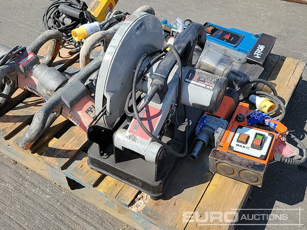 Equipamento de construção Unibor 110 Vot Mag Drill, Alfra Rotabest 110 Volt Mag Drill, 110 Volt Paddle Mixer (3 of), 100Volt Evolution Cut off Saw, 110 Volt REMS Sander: foto 17