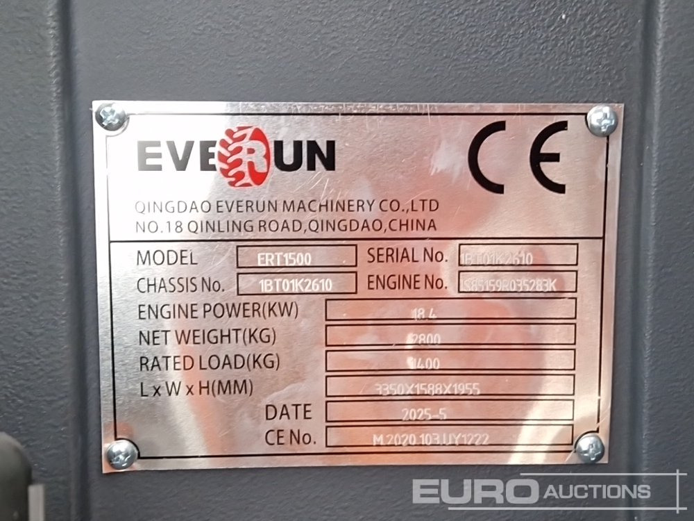 Empilhador telescópico Unused 2025 Everun ERT1500: foto 34