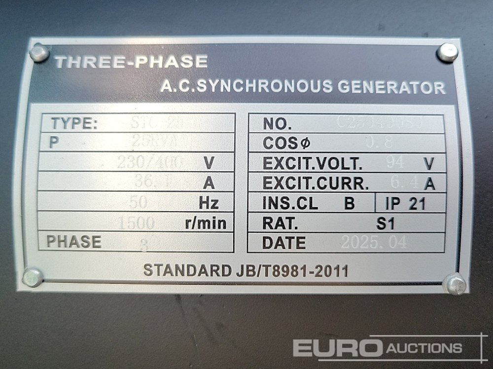 Gerador elétrico Unused 2025 Kawakenki KK25-111-SSS: foto 22
