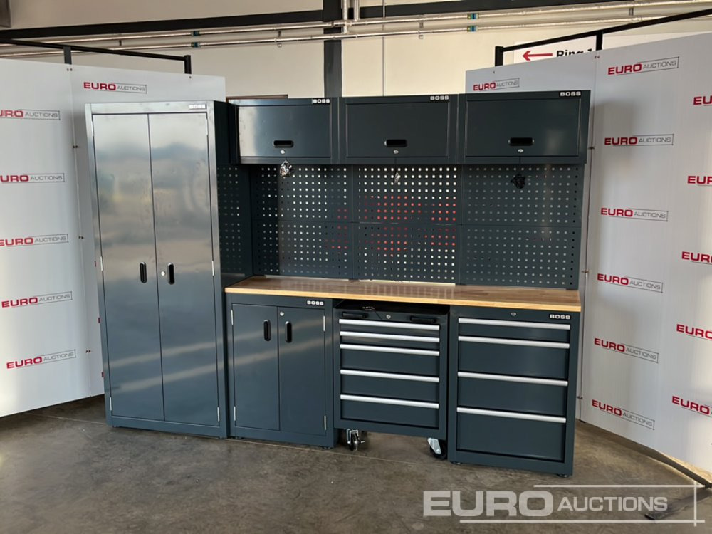 Unused Boss 2.6m 9 Drawer, 5 Cabinet Tool Station - Equipamento para oficina: foto 1 Unused Boss 2.6m 9 Drawer, 5 Cabinet Tool Station - Equipamento para oficina: foto 1