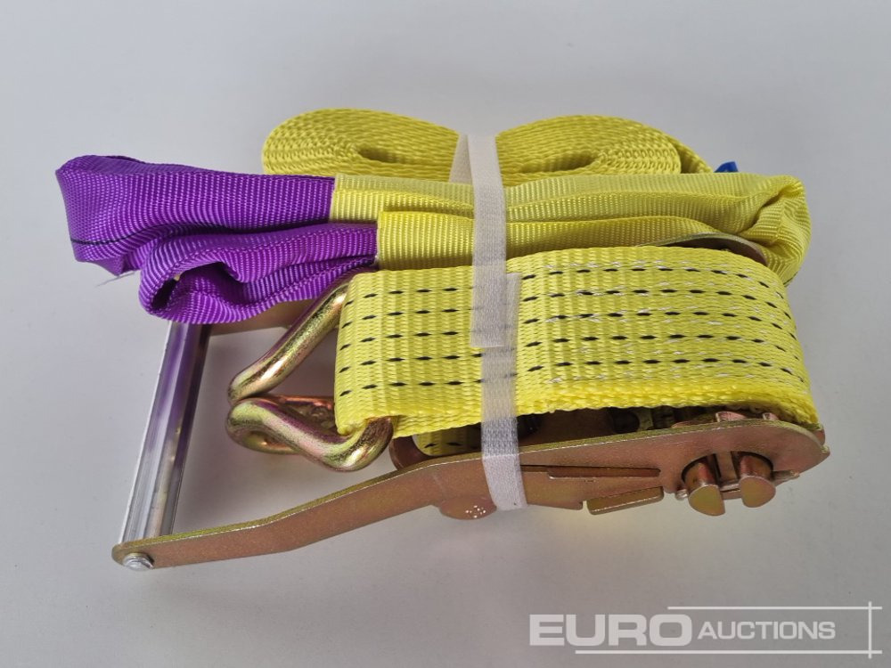 Equipamento de construção Unused Boss 4M x 50mm 5 Ton Ratchet Straps with Sling (4 of): foto 9