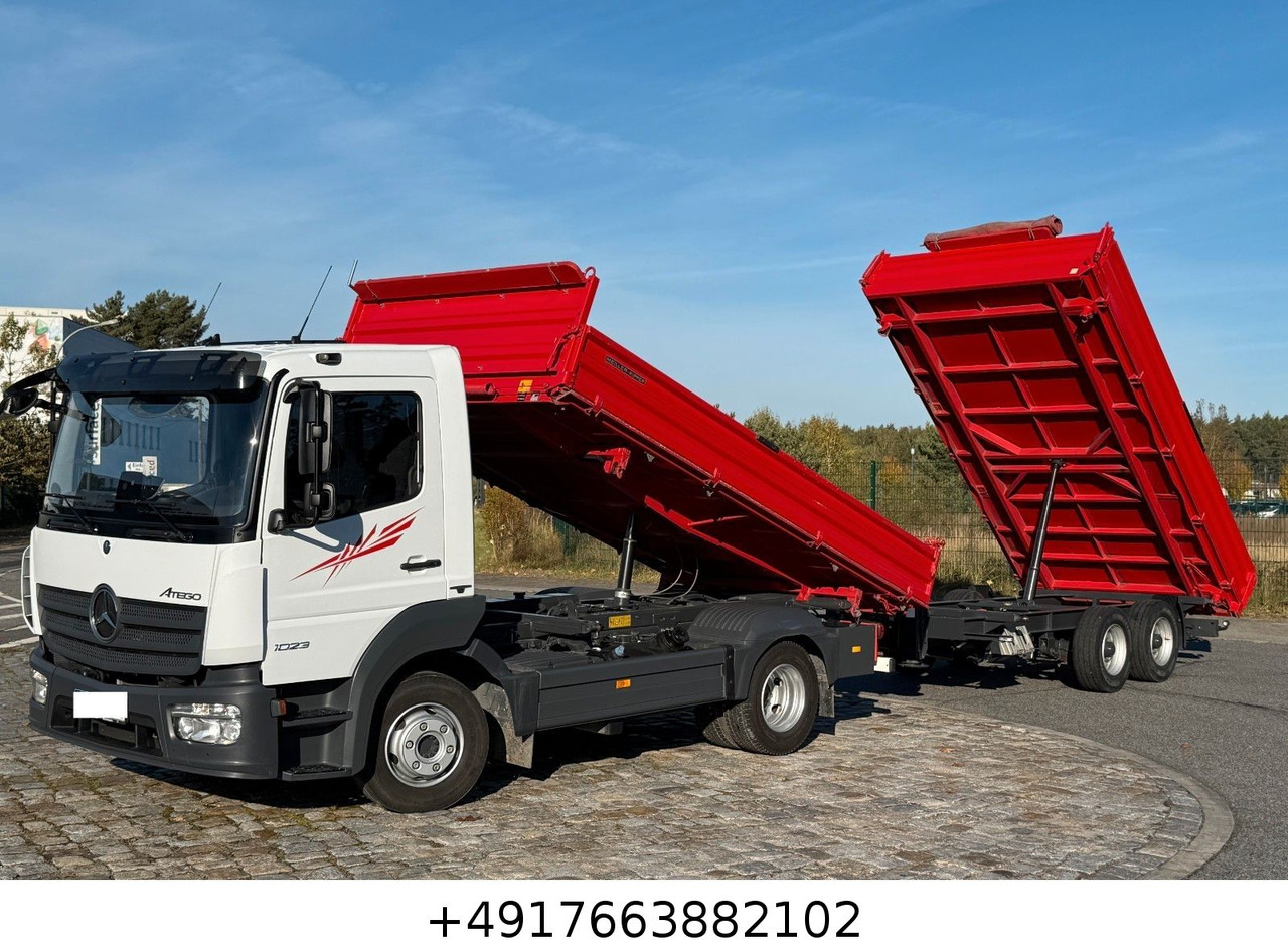 Mercedes-Benz Atego 1023 + Anhänger Dreiseitenkipper - Camião basculante: foto 1 Mercedes-Benz Atego 1023 + Anhänger Dreiseitenkipper - Camião basculante: foto 1
