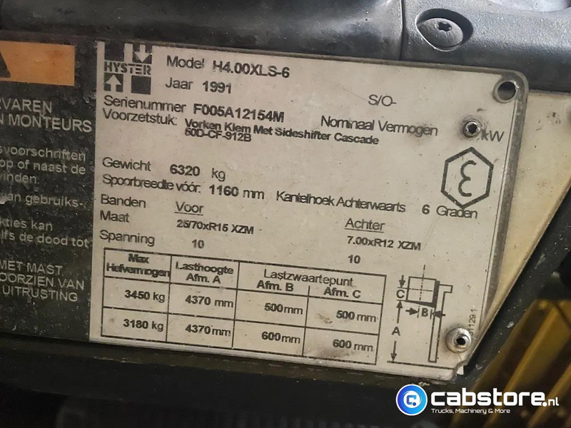 Empilhadeira a gás Hyster H4.00 XLS-6 hef truck - Forklift - Gabelstapler - Good condition: foto 14
