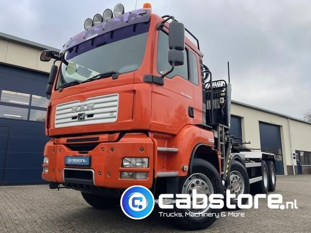 Camião com sistema de cabo, Camião grua MAN TGA 41.440 8X4 BB Palfinger Epsilon Z-Kraan bouwjaar 2011 + NCH 30 Ton's Kabel-containersyteem - Handgeschakeld - Bouwjaar 2007 - Km 582.782: foto 8