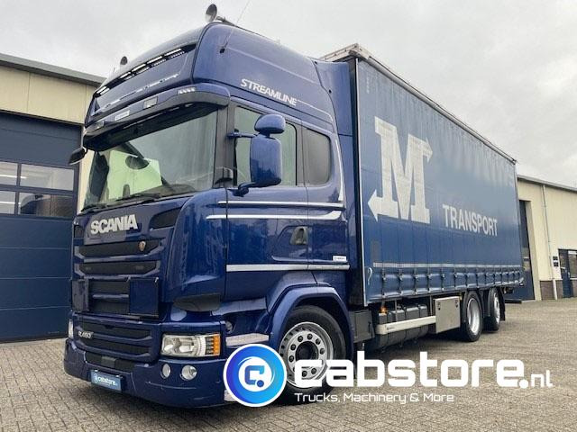 Scania R450 LB6X2MLB Euro 6 - Bouwjaar 2016 - Topline - Doorlaad-volume combi+ Wecon Middenas aanhangwagen - Good condition - Camião de lona: foto 4 Scania R450 LB6X2MLB Euro 6 - Bouwjaar 2016 - Topline - Doorlaad-volume combi+ Wecon Middenas aanhangwagen - Good condition - Camião de lona: foto 4