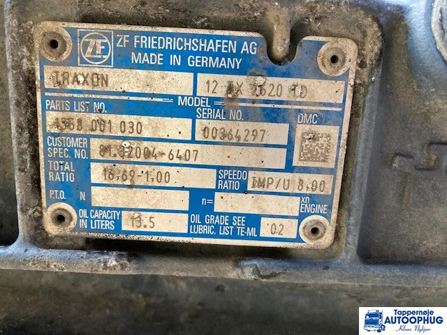 MAN TRAXON 12 TX 2620 TD - Caixas de velocidade e peças por Camião: foto 1 MAN TRAXON 12 TX 2620 TD - Caixas de velocidade e peças por Camião: foto 1