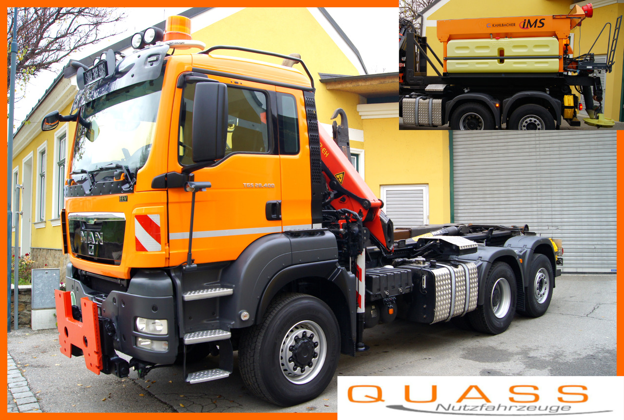 MAN TGS 28.400 BL 6x4-4/TÜV/PK12002/PALIFT/Winterdienst/Salzstreuer/Streuer/Schneepflug - Veículo limpa-neves: foto 1 MAN TGS 28.400 BL 6x4-4/TÜV/PK12002/PALIFT/Winterdienst/Salzstreuer/Streuer/Schneepflug - Veículo limpa-neves: foto 1