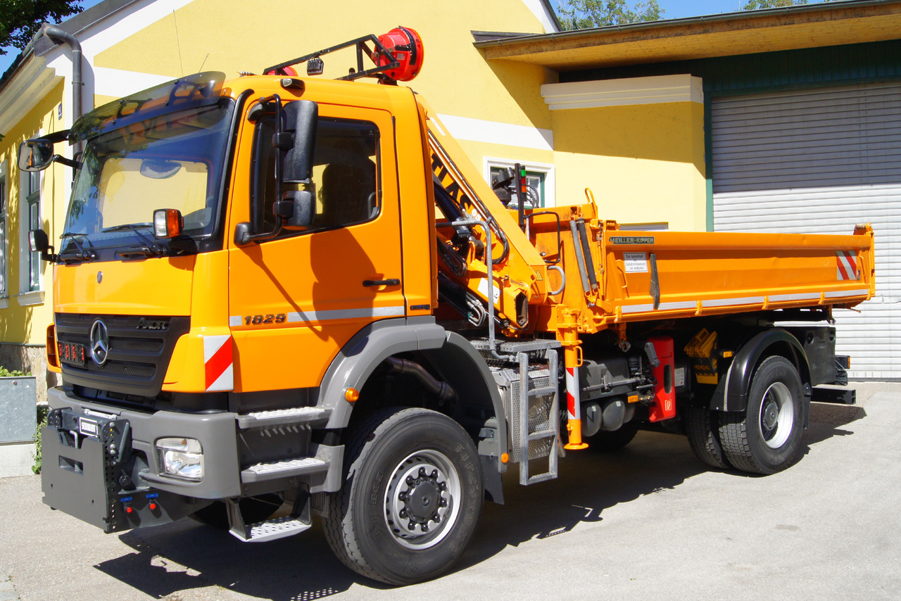 MERCEDES-BENZ AXOR 1829 4x4/EURO 5/ATLAS 65.2/MEILLER/Winterdienst - Camião basculante, Camião grua: foto 2 MERCEDES-BENZ AXOR 1829 4x4/EURO 5/ATLAS 65.2/MEILLER/Winterdienst - Camião basculante, Camião grua: foto 2