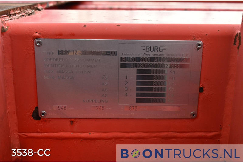 Semi-reboque transportador de contêineres/ Caixa móvel Burg BPO 12-27 CCXGX-00 TANK CHASSIS | 20-30ft *  3800 Kg * NL TRAILER: foto 18