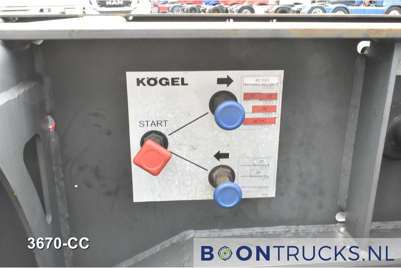 Semi-reboque transportador de contêineres/ Caixa móvel Kögel PORT 40 SIMPLEX 20 | 2x20-30-40ft HC * LIFT AXLE * SAF / DISC * EXTENDABLE REAR * MOT 02-2026: foto 12