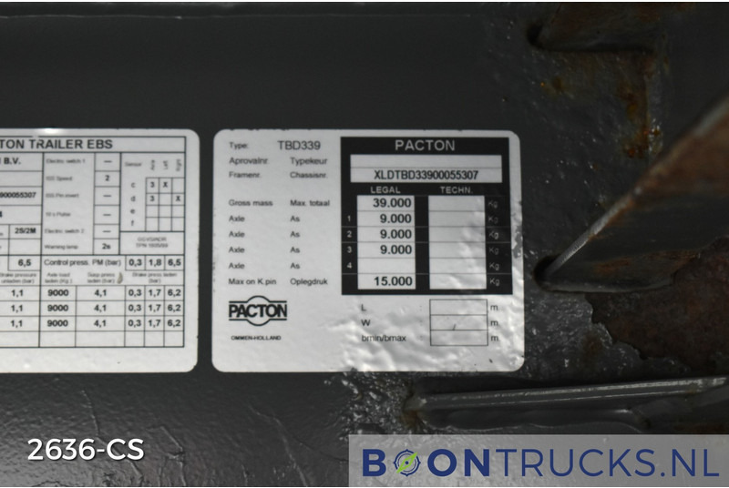 Semi-reboque de lona Pacton TBD 339 | TRIDEC STEERING * LIFT AXLE * FORKLIFT CONN * HARDWOOD FLOOR: foto 18