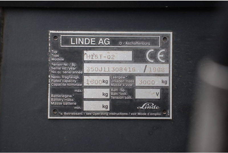 Empilhadeira a gás Linde H16T-02: foto 15