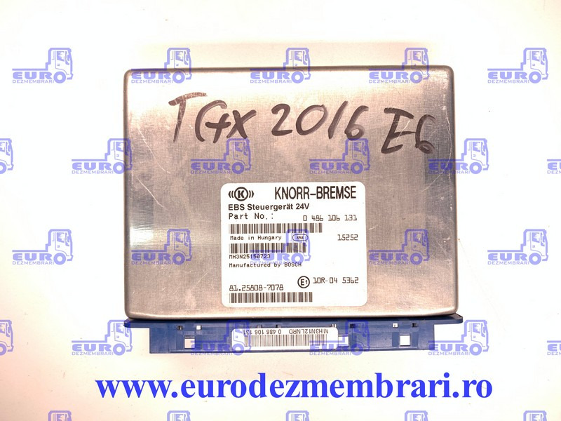 CALCULATOR EBS MAN TGX 81.25808.7078, 0486106131 - Centralina electrónica por Camião: foto 1 CALCULATOR EBS MAN TGX 81.25808.7078, 0486106131 - Centralina electrónica por Camião: foto 1
