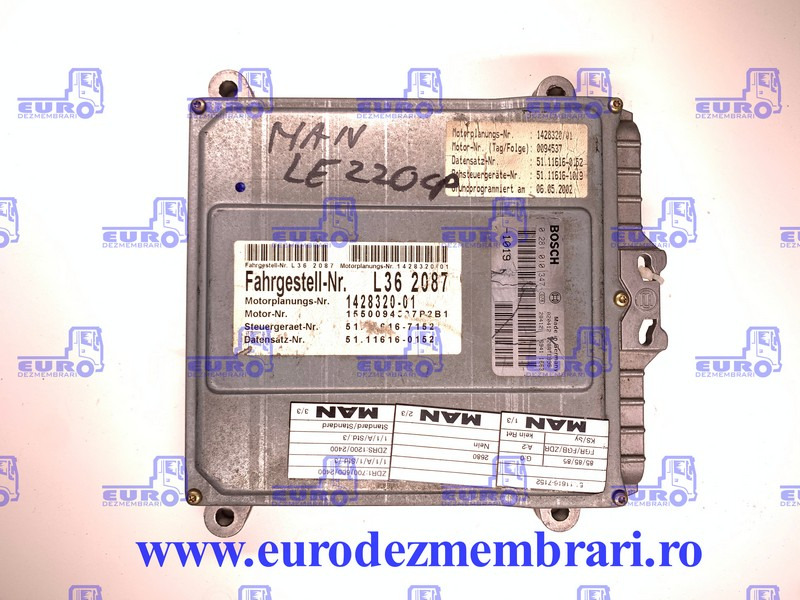 CALCULATOR MOTOR MAN LE 220CP 0281010347 - Centralina electrónica por Camião: foto 1 CALCULATOR MOTOR MAN LE 220CP 0281010347 - Centralina electrónica por Camião: foto 1