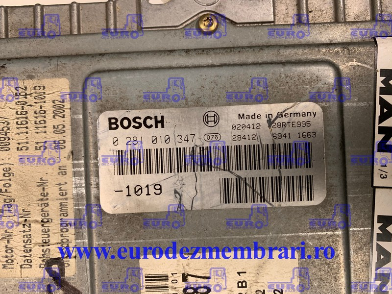 CALCULATOR MOTOR MAN LE 220CP 0281010347 - Centralina electrónica por Camião: foto 2 CALCULATOR MOTOR MAN LE 220CP 0281010347 - Centralina electrónica por Camião: foto 2