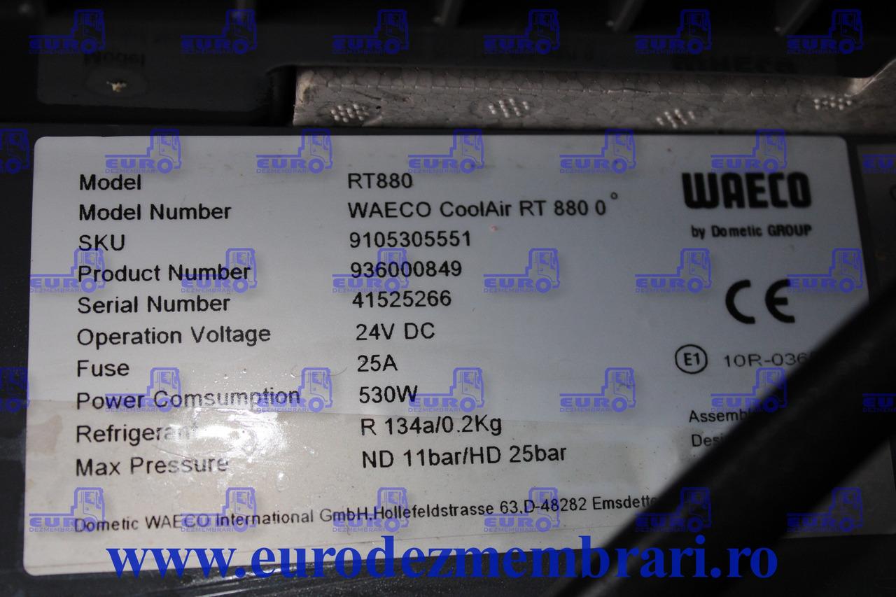 CLIMA STATIONARE WAECO RT880 9105305551, 936000849 - Peça de ar condicionado por Camião: foto 3 CLIMA STATIONARE WAECO RT880 9105305551, 936000849 - Peça de ar condicionado por Camião: foto 3