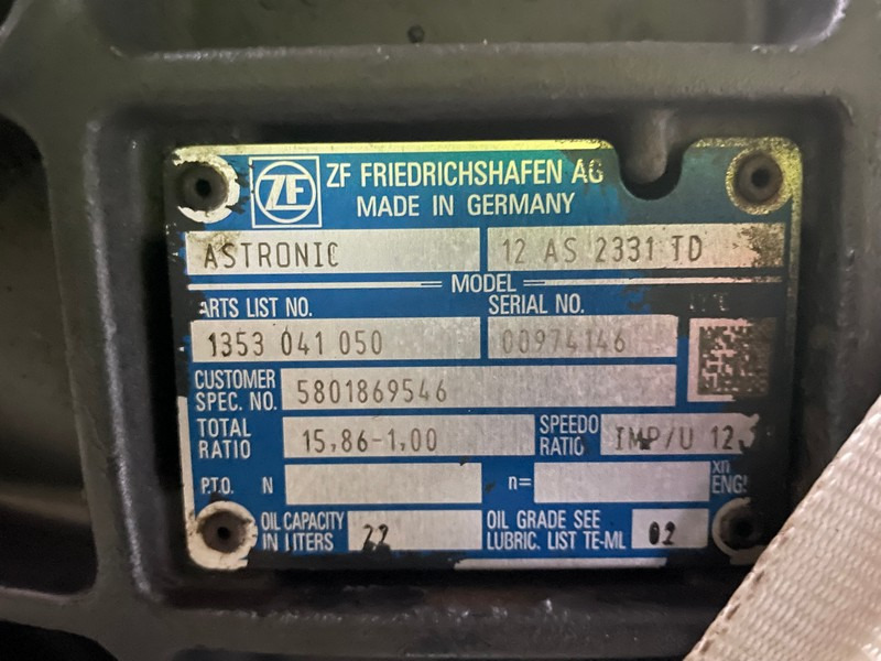 CUTIE DE VITEZE IVECO AUTOMATA CU RETARDER 12 AS 2331 TD R=15,86-1,00 5801869546 - Caixa de velocidade por Camião: foto 5 CUTIE DE VITEZE IVECO AUTOMATA CU RETARDER 12 AS 2331 TD R=15,86-1,00 5801869546 - Caixa de velocidade por Camião: foto 5