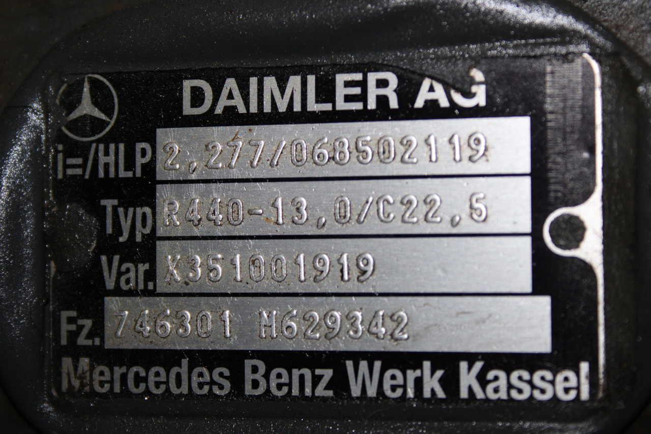 DIFERENTIAL MERCEDES ACTROS R=2,277 R440-13 068502119, X351001919 - Diferencial por Camião: foto 3 DIFERENTIAL MERCEDES ACTROS R=2,277 R440-13 068502119, X351001919 - Diferencial por Camião: foto 3