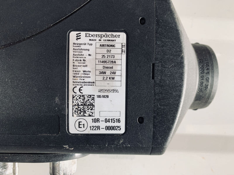 Scania 124 Airtronic Eberspächer - Aquecimento/ Ventilação: foto 2 Scania 124 Airtronic Eberspächer - Aquecimento/ Ventilação: foto 2