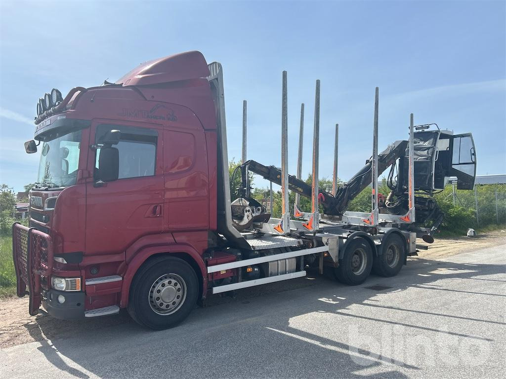 SCANIA R580 - Jonsered 1080 79R - Camião de transporte de madeira, Camião grua: foto 1 SCANIA R580 - Jonsered 1080 79R - Camião de transporte de madeira, Camião grua: foto 1