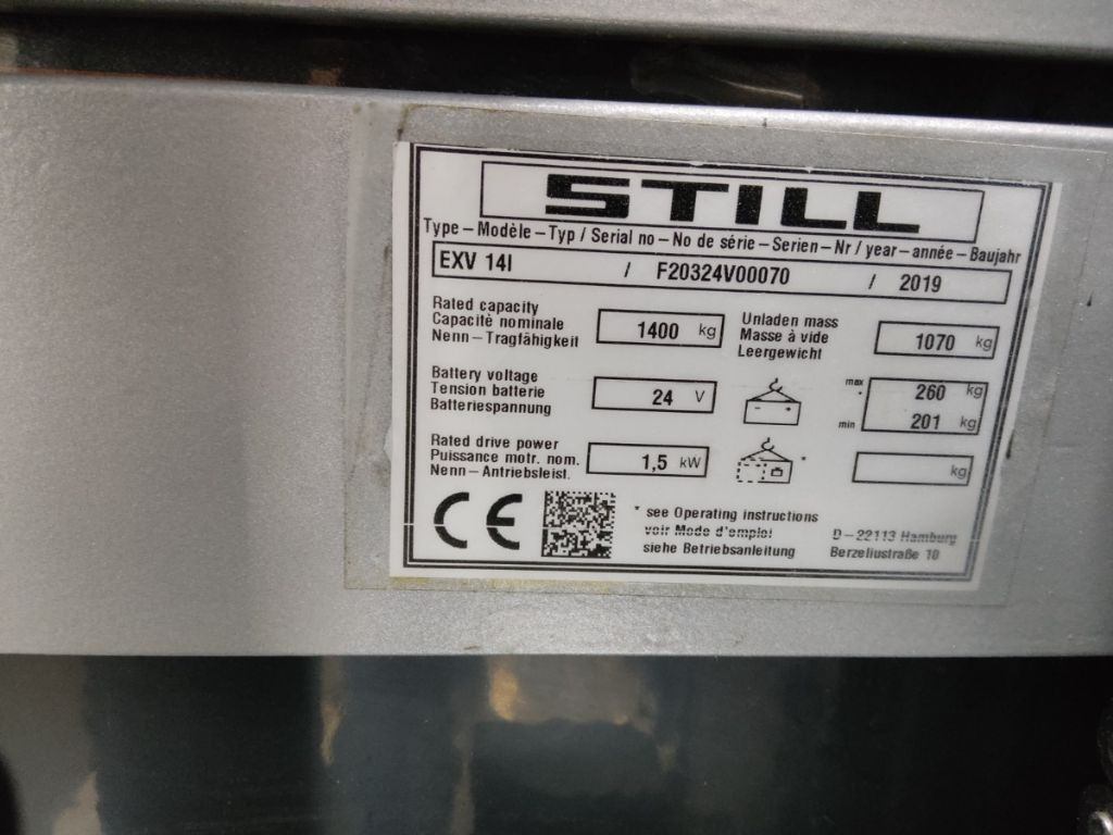 Still EXV14/BATT.NEU - Stacker: foto 5 Still EXV14/BATT.NEU - Stacker: foto 5