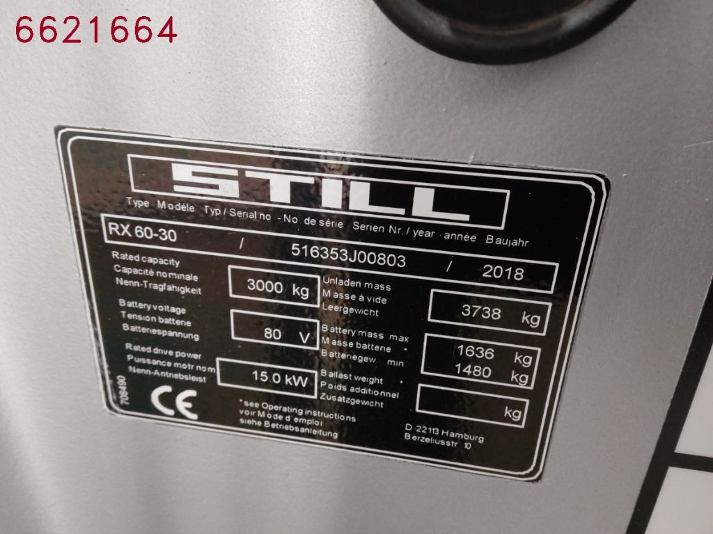 Still RX60-30/BATT.NEU - Empilhadeira elétrica: foto 5 Still RX60-30/BATT.NEU - Empilhadeira elétrica: foto 5
