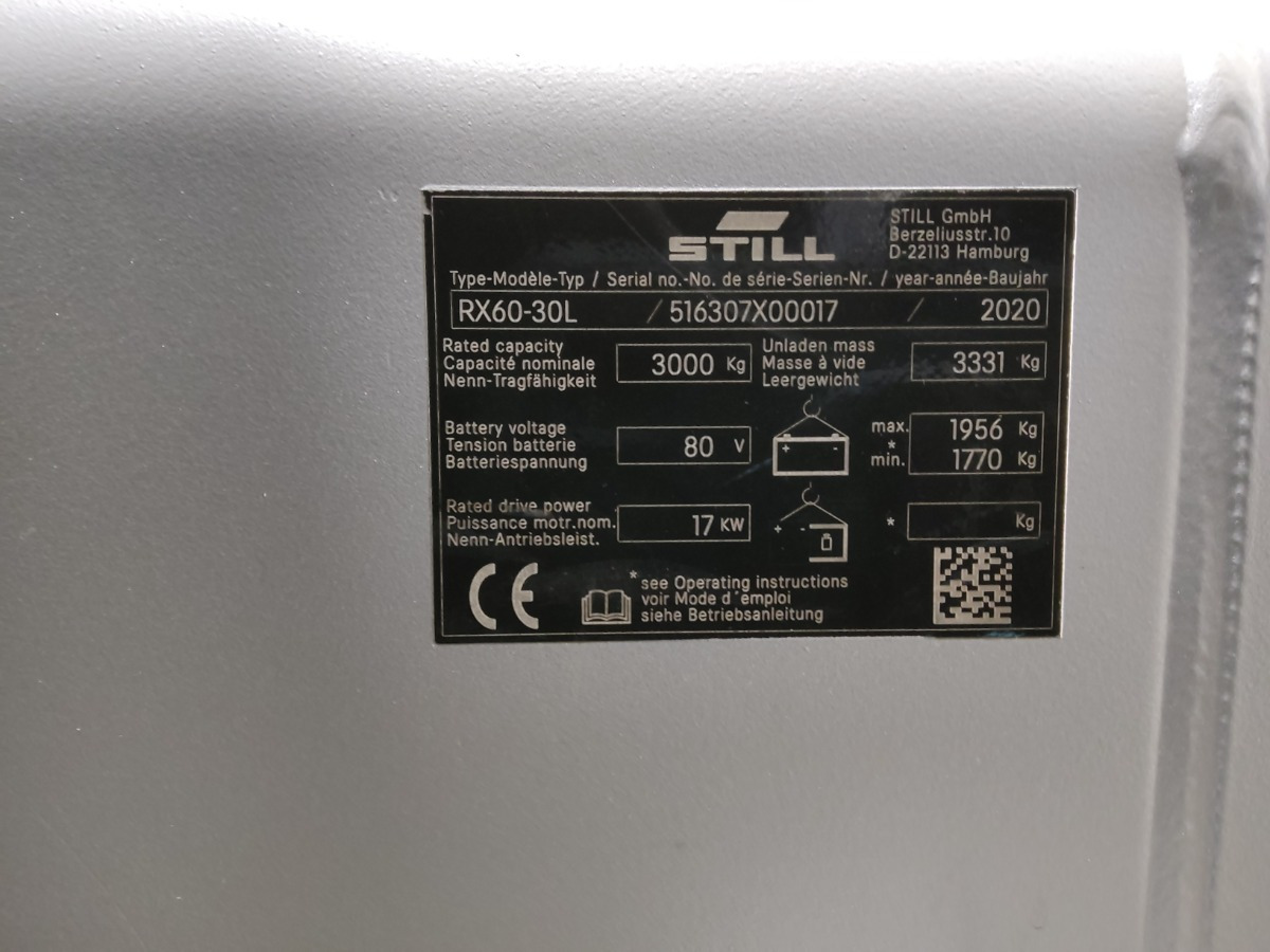 Still RX60-30L/BATT.NEU - Empilhadeira elétrica: foto 4 Still RX60-30L/BATT.NEU - Empilhadeira elétrica: foto 4