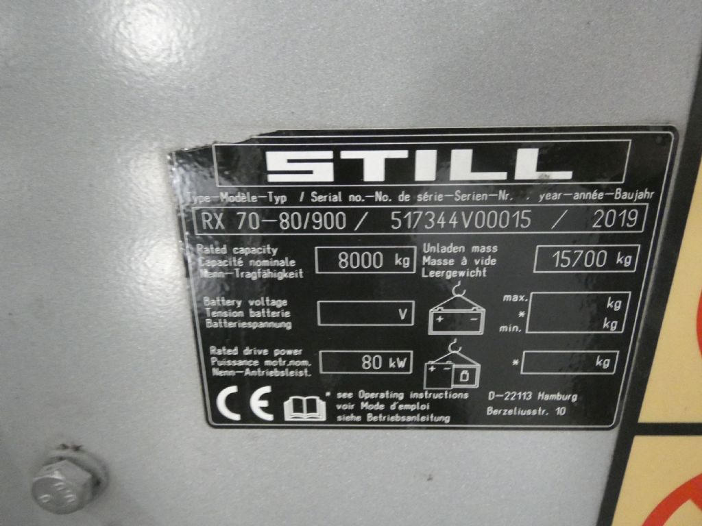Still RX70-80/900 - Empilhadeira a diesel: foto 5 Still RX70-80/900 - Empilhadeira a diesel: foto 5