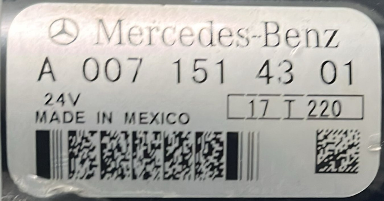 Starter Mercedes Actros MP4 Euro 6 A0071514301 - Motor de arranque por Camião: foto 5 Starter Mercedes Actros MP4 Euro 6 A0071514301 - Motor de arranque por Camião: foto 5