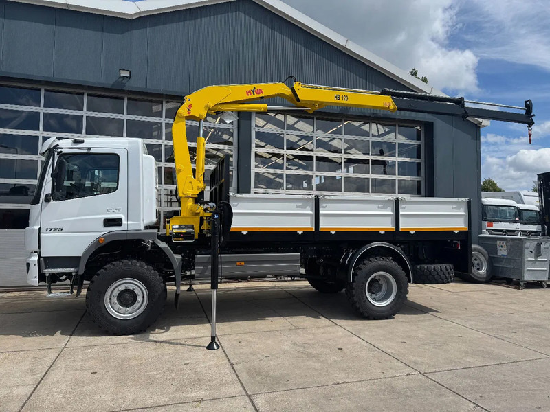 Mercedes-Benz Atego Atego 1725 4x4 Flatbed with Hyva HB120 Crane - Camião grua: foto 1 Mercedes-Benz Atego Atego 1725 4x4 Flatbed with Hyva HB120 Crane - Camião grua: foto 1